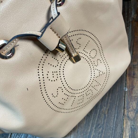 Guess bucket bag - Gem Guess Original Womens Casual Cream Red Leather Bucket Purse Crossbody Sling Bag